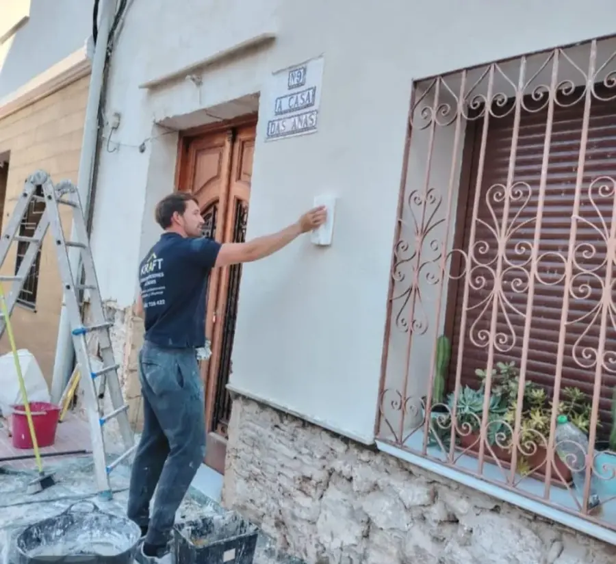 Pintura de la fachada de una vivienda